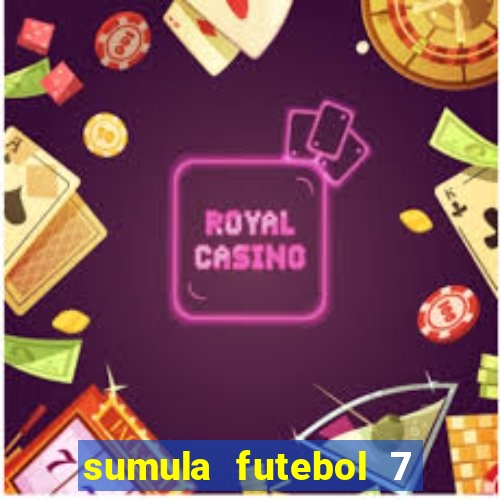 sumula futebol 7 society excel